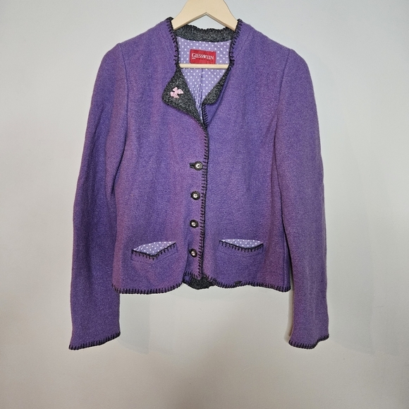 Purple cardigan wool Giesswein - Picture 2 of 12